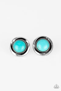 Out Of The Galaxy- Blue and Silver Earrings- Paparazzi Accessories