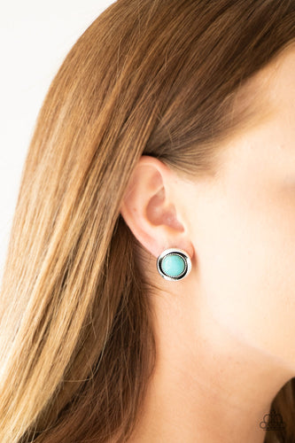 Out Of The Galaxy- Blue and Silver Earrings- Paparazzi Accessories