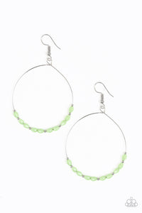 Prize Winning Sparkle- Green and Silver Earrings- Paparazzi Accessories