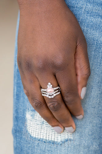 Timeless Tiaras- Pink and Silver Ring- Paparazzi Accessories