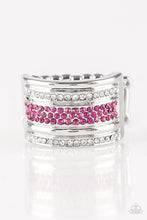 Load image into Gallery viewer, Top Dollar Drama- Pink and Silver Ring- Paparazzi Accessories