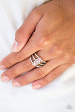 Load image into Gallery viewer, Triple Crown Winner- Pink and Silver Ring- Paparazzi Accessories