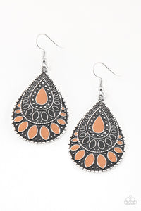 Westside Wildside- Brown and Silver Earrings- Paparazzi Accessories