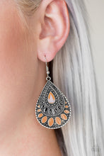 Load image into Gallery viewer, Westside Wildside- Brown and Silver Earrings- Paparazzi Accessories