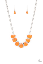 Load image into Gallery viewer, Above The Clouds- Orange and Silver Necklace- Paparazzi Accessories