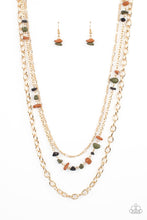 Load image into Gallery viewer, Artisanal Abundance- Multicolored Gold Necklace- Paparazzi Accessories