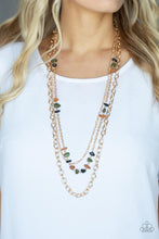 Load image into Gallery viewer, Artisanal Abundance- Multicolored Gold Necklace- Paparazzi Accessories