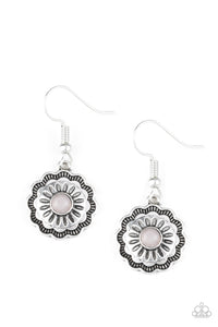Badlands and Buttercup- Silver Earrings- Paparazzi Accessories