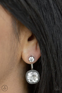 Celebrity Cache- White and Black Earrings- Paparazzi Accessories