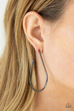 Load image into Gallery viewer, City Curves- Gunmetal Earrings- Paparazzi Accessories