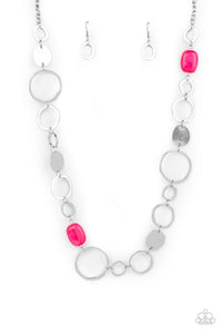 Colorful Combo- Pink and Silver Necklace- Paparazzi Accessories