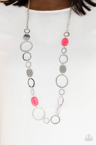 Colorful Combo- Pink and Silver Necklace- Paparazzi Accessories