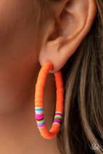 Load image into Gallery viewer, Colorfully Contagious- Orange Multicolored Earrings- Paparazzi Accessories