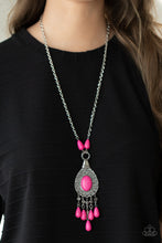 Load image into Gallery viewer, Cowgirl Couture- Pink and Silver Necklace- Paparazzi Accessories