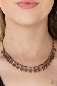 Dainty DISCovery- Copper Necklace- Paparazzi Accessories