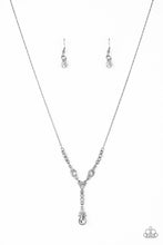 Load image into Gallery viewer, Diva Dazzle- White and Silver Necklace- Paparazzi Accessories