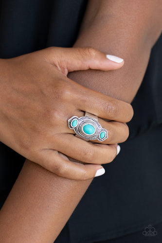 Dune Drifter- Blue and Silver- Paparazzi Accessories