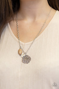 Free-Spirited Forager- Brown and Silver Necklace- Paparazzi Accessories