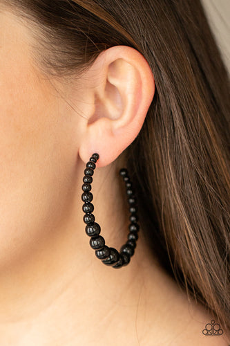 Glamour Graduate- Black Earrings- Paparazzi Accessories