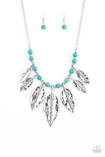Load image into Gallery viewer, Highland Harvester- Blue and Silver Necklace- Paparazzi Accessories