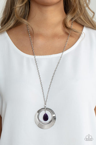 Inner Tranquility- Purple and Silver Necklace- Paparazzi Accessories