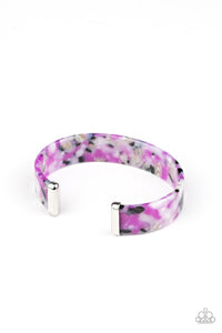 Its Getting HAUTE In Here- Purple and Silver Bracelet- Paparazzi Accessories