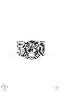 Join Forces- Silver Ring- Paparazzi Accessories