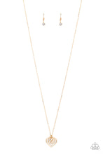 Load image into Gallery viewer, Letters of Love- White and Gold Necklace- Paparazzi Accessories