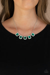 Next Level Luster- Green and Silver Necklace- Paparazzi Accessories