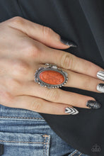 Load image into Gallery viewer, Open Range- Orange and Silver Ring- Paparazzi Accessories