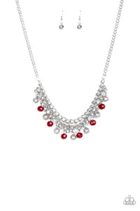 Party Spree- Red and Silver Necklace- Paparazzi Accessories