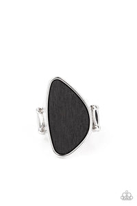 Perfectly Petrified- Black and Silver Ring- Paparazzi Accessories