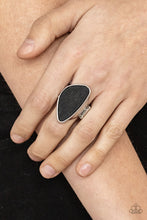 Load image into Gallery viewer, Perfectly Petrified- Black and Silver Ring- Paparazzi Accessories