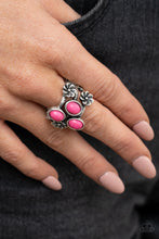 Load image into Gallery viewer, Primitive Paradise- Pink and Silver Ring- Paparazzi Accessories