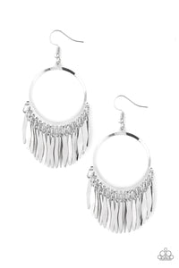 Radiant Chimes- Silver Earrings- Paparazzi Accessories