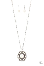 Load image into Gallery viewer, Rancho Roamer- White and Silver Necklace- Paparazzi Accessories