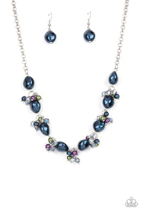 Rolling With The BRUNCHES- Blue and Silver Necklace- Paparazzi Accessories