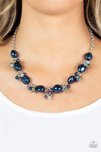Load image into Gallery viewer, Rolling With The BRUNCHES- Blue and Silver Necklace- Paparazzi Accessories