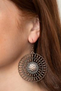 Rustic Groves- Copper Earrings- Paparazzi Accessories