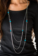 Load image into Gallery viewer, So SHORE Of Yourself- Blue and Silver Necklace- Paparazzi Accessories