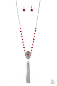 Soul Quest- Red and Silver Necklace- Paparazzi Accessories