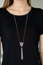 Load image into Gallery viewer, Soul Quest- Red and Silver Necklace- Paparazzi Accessories