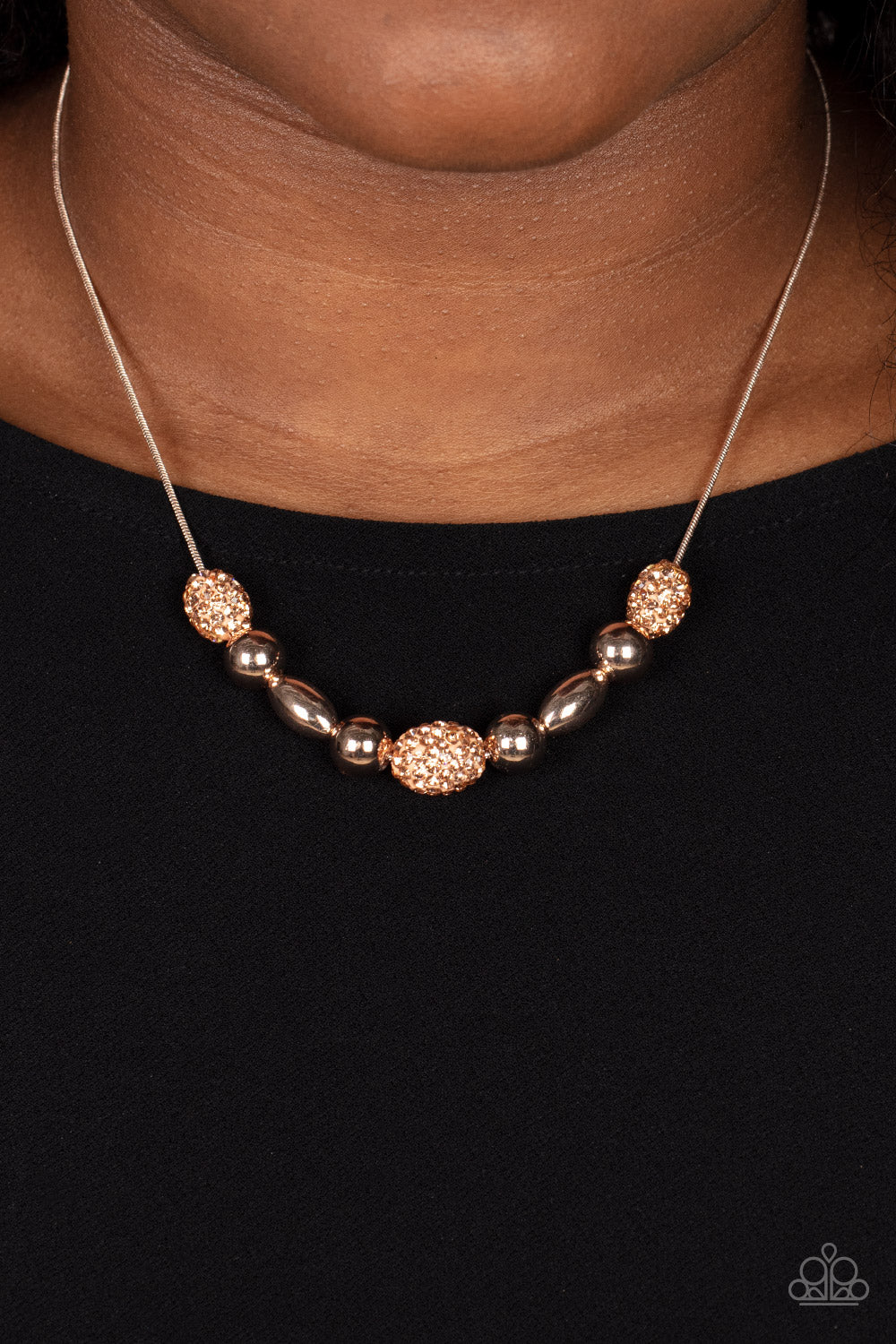 Space Glam- Rose Gold Necklace- Paparazzi Accessories