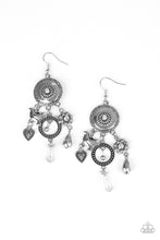 Load image into Gallery viewer, Springtime Essence- White and Silver Earrings- Paparazzi Accessories