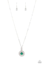 Load image into Gallery viewer, Springtime Twinkle- Green and Silver Necklace- Paparazzi Accessories