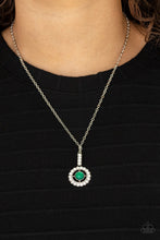 Load image into Gallery viewer, Springtime Twinkle- Green and Silver Necklace- Paparazzi Accessories