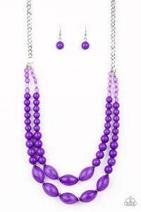 Sundae Shoppe- Purple and Silver Necklace- Paparazzi Accessories