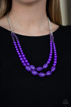 Load image into Gallery viewer, Sundae Shoppe- Purple and Silver Necklace- Paparazzi Accessories