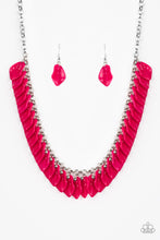 Load image into Gallery viewer, Super Bloom- Pink and Silver Necklace- Paparazzi Accessories