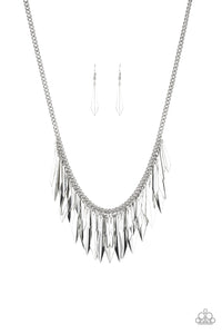 The Thrill-Seeker- Silver Necklace- Paparazzi Accessories